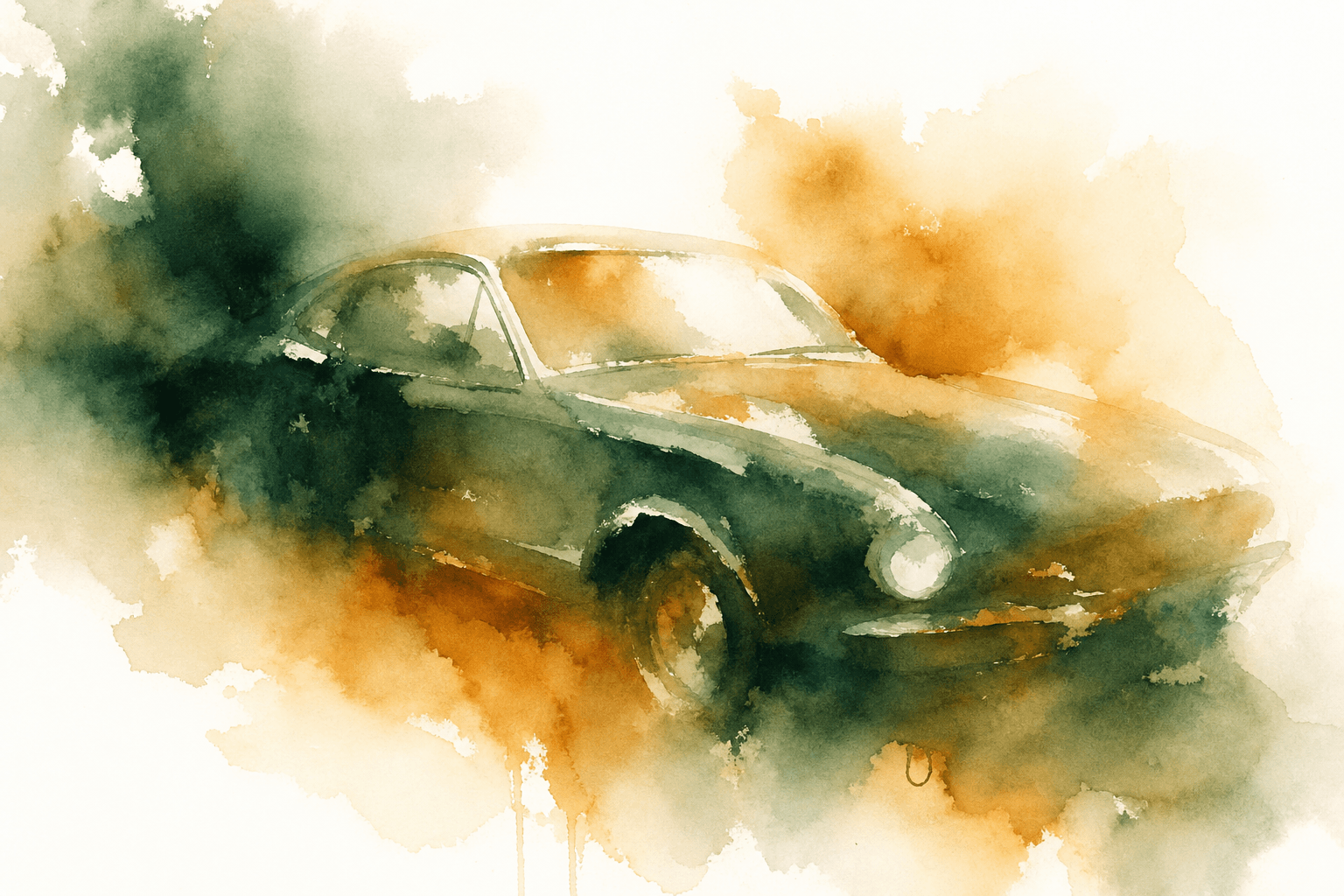Akvarell: bilen