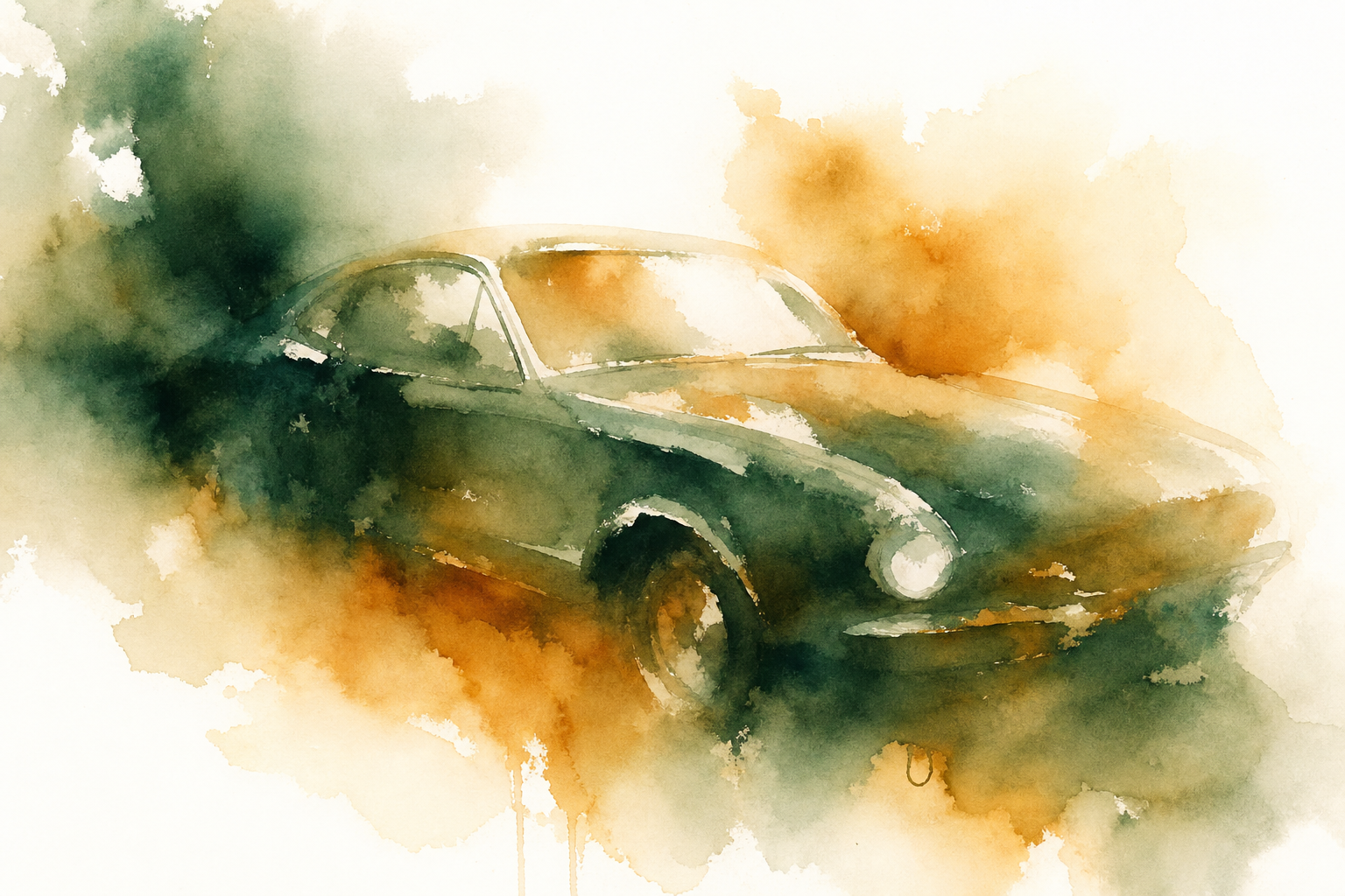 Akvarell: bilen